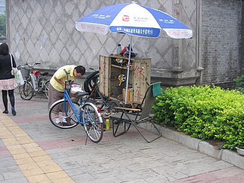 Peking - Fahrradwerkstatt